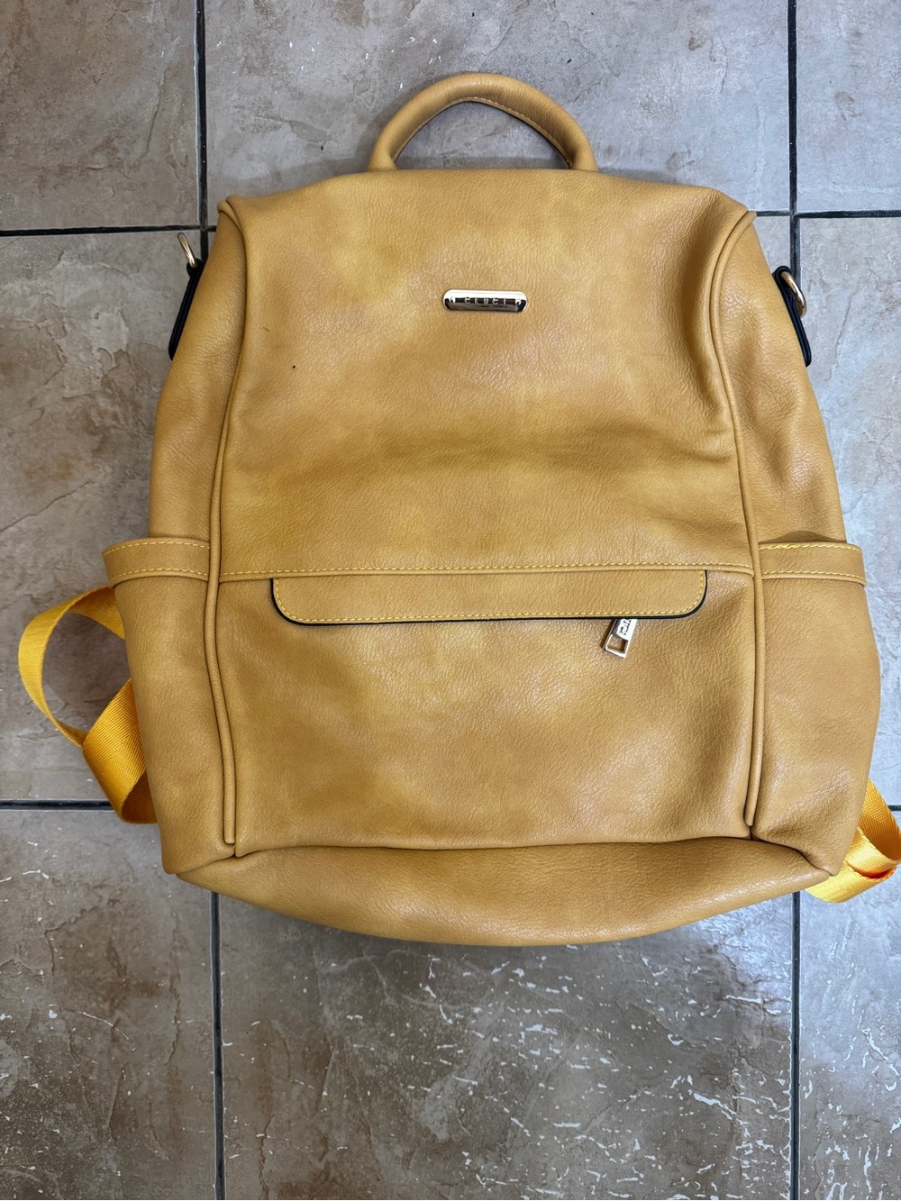 CLUCI Women’s Mustard Yellow Backpack Purse Convertible Shoulder Bag